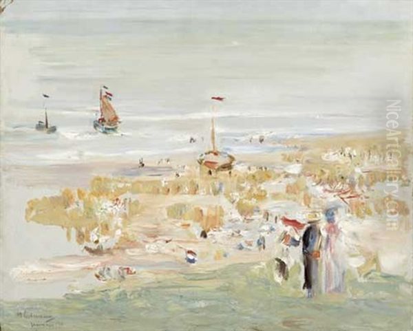 Strand Von Scheveningen Oil Painting by Max Liebermann