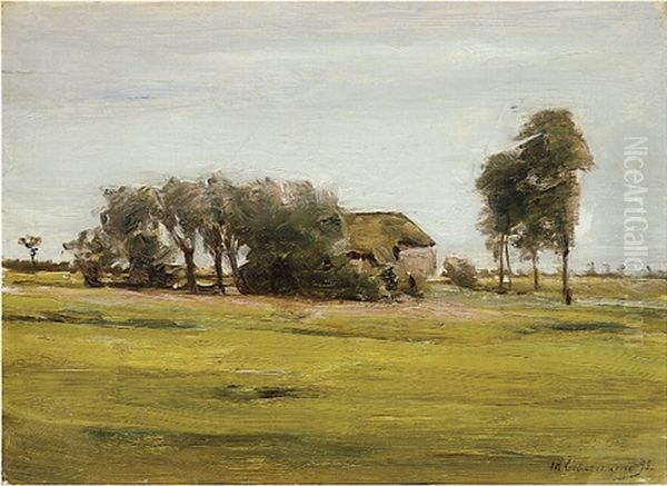 Hollandischer Bauernhof Unter Baumen Oil Painting by Max Liebermann