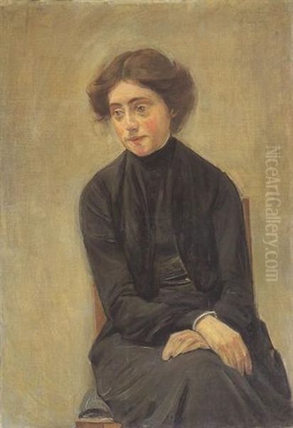 Bildnis Fraulein Hedwig Ruetz Oil Painting by Max Liebermann