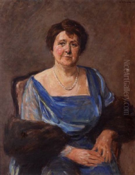 Portrait De Femme Oil Painting by Max Liebermann