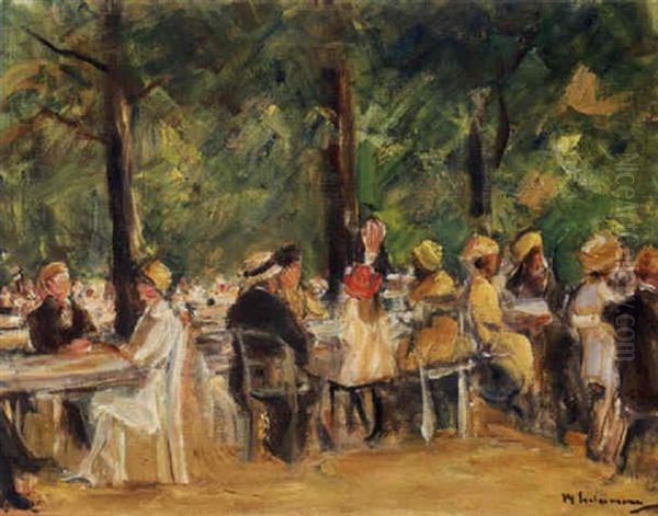 Gartenlokal Am Wannsee Oil Painting by Max Liebermann