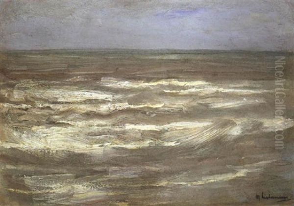 Brandung - Meeresstudie Oil Painting by Max Liebermann