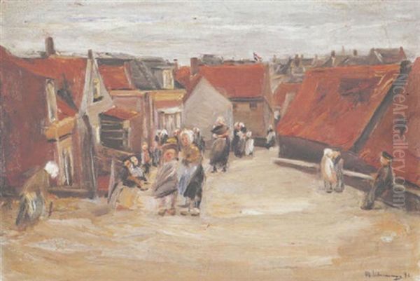 Strasse In Scheveningen Oil Painting by Max Liebermann