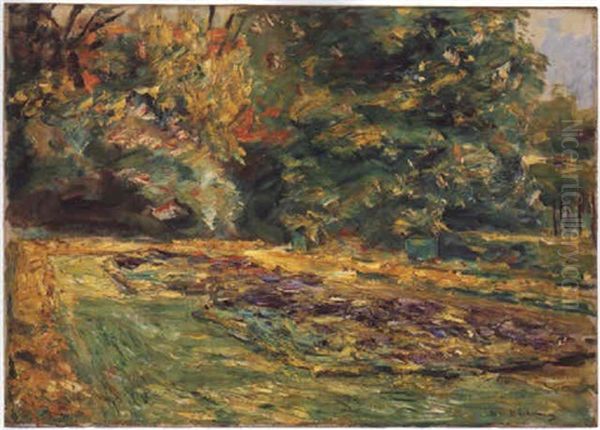 Die Blumenterrasse Im Wannseegarten Nach Nordosten Oil Painting by Max Liebermann