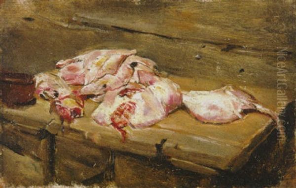 Fischstilleben Oil Painting by Max Liebermann