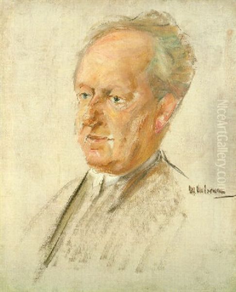 Kopfstudie Zu Dem Bildnis Gerhart Hauptmann Oil Painting by Max Liebermann