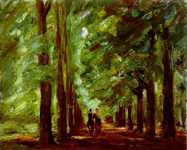 Reiter In Der Allee Bei Sakrow by Max Liebermann