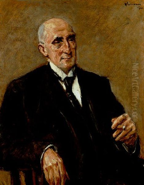 Bildnis Des Textilfabrikanten Carl Lewin Oil Painting by Max Liebermann