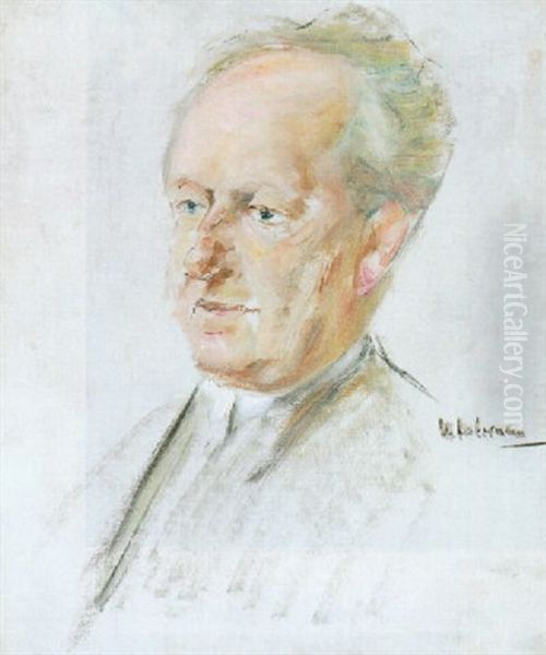 Gerhart Hauptmann Oil Painting by Max Liebermann