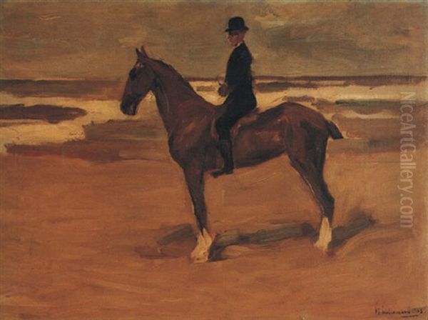 Reiter Am Strand Nach Links Oil Painting by Max Liebermann