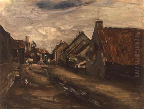 Dorfstrase Oil Painting by Max Liebermann