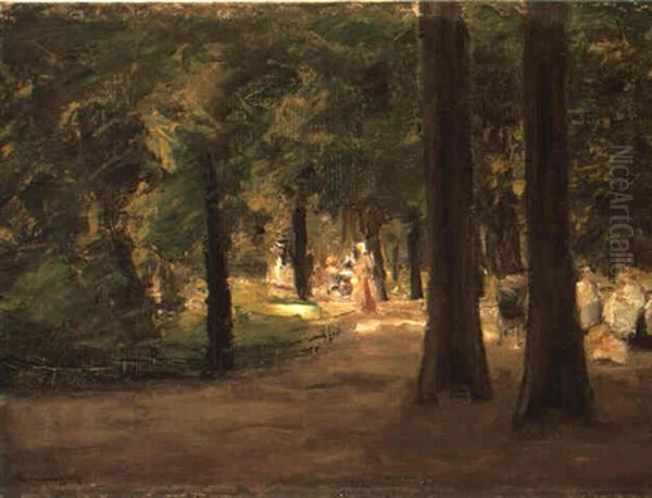 Tiergarten Oil Painting by Max Liebermann