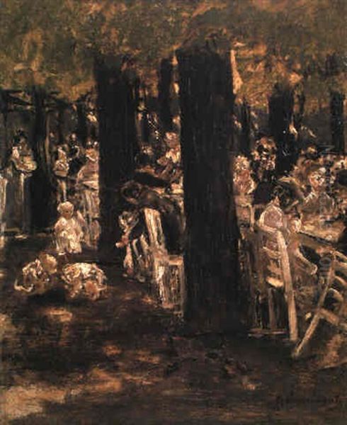 Ein Winkel Im Tuileriengarten Oil Painting by Max Liebermann