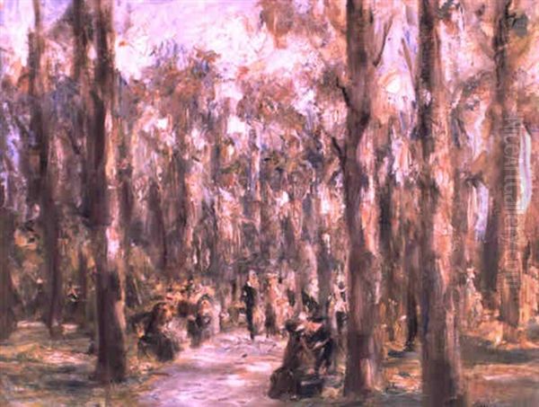 Der Tiergarten, Berlin Oil Painting by Max Liebermann