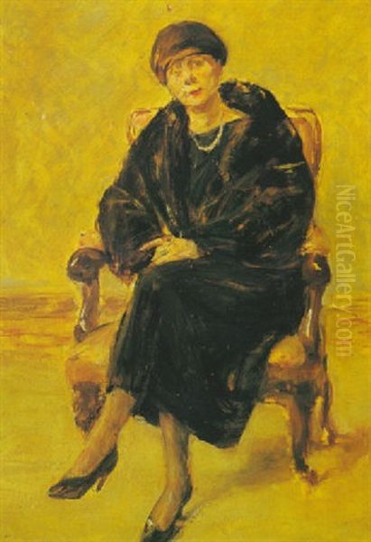 Portrait Of Lola Leder Oil Painting by Max Liebermann