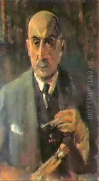 Selbsportrait Oil Painting by Max Liebermann