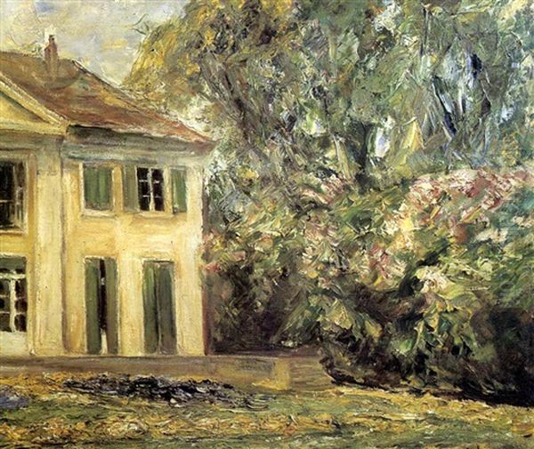 House And Garden Oil Painting by Max Liebermann