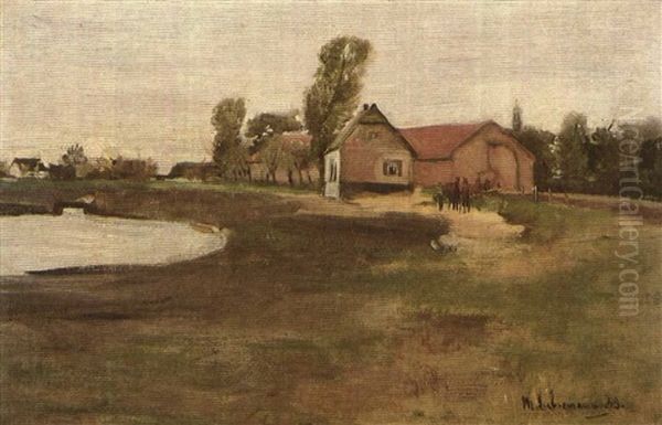 View Of A Farm Oil Painting by Max Liebermann