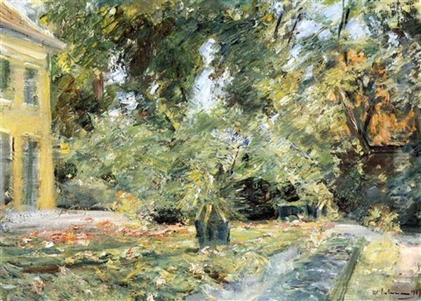 Garden In Wannsee Oil Painting by Max Liebermann