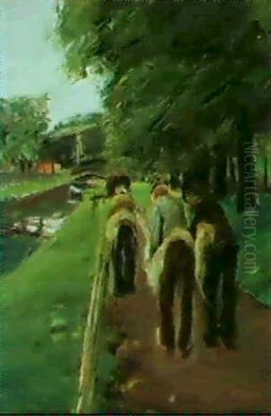 Seilerbahn Oil Painting by Max Liebermann