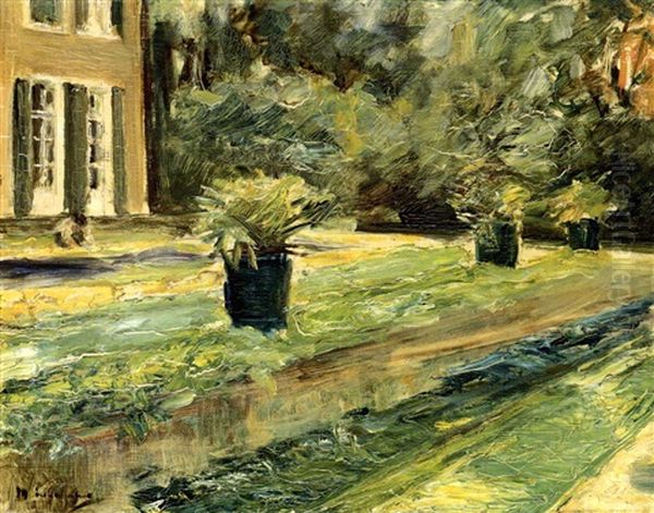 On The Terrace Oil Painting by Max Liebermann