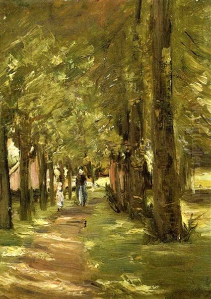 Der Allee Oil Painting by Max Liebermann