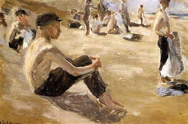 Badende Junge by Max Liebermann