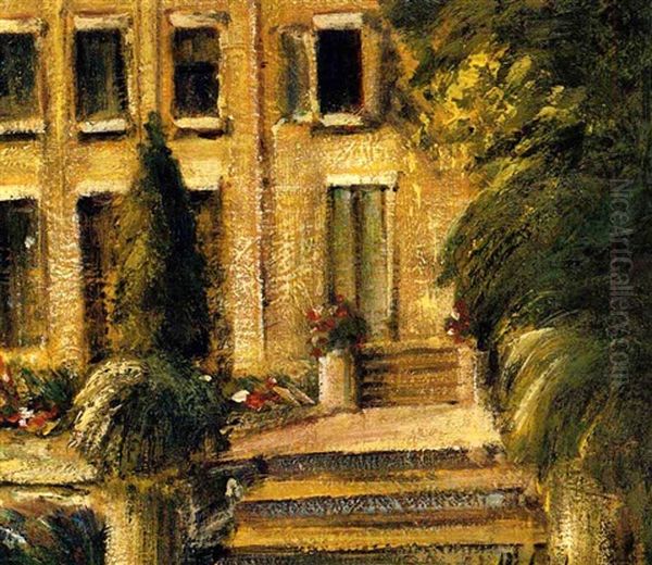 Die Terrasse, Das Haus Der Artiste, Wansee Oil Painting by Max Liebermann