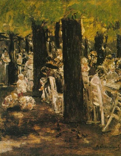 Ein Winkel Im Tuileriengarten by Max Liebermann