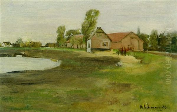 View Of A Farm Oil Painting by Max Liebermann