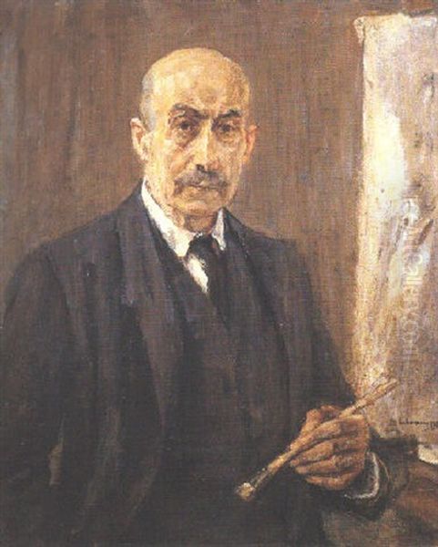 Selbstbildinis Als Maler Oil Painting by Max Liebermann