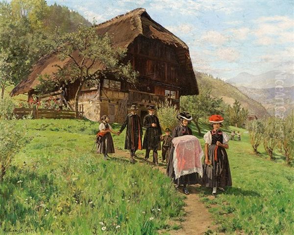 Taufgang Im Gutachtal Oil Painting by Curt Liebich