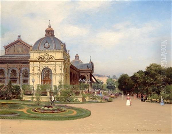 Motiv Aus Karlsbad Oil Painting by Karel Liebscher