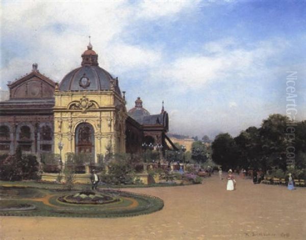 Motiv Aus Karlsbad Oil Painting by Karel Liebscher