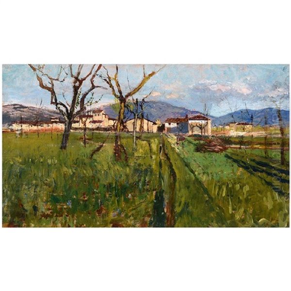 Surroundings Of Florence Oil Painting by Ulvi Liegi (Luigi Levi)