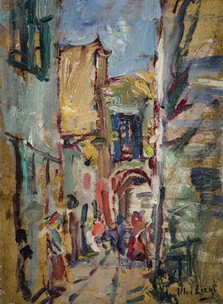 Scorcio Di Paese Oil Painting by Ulvi Liegi (Luigi Levi)