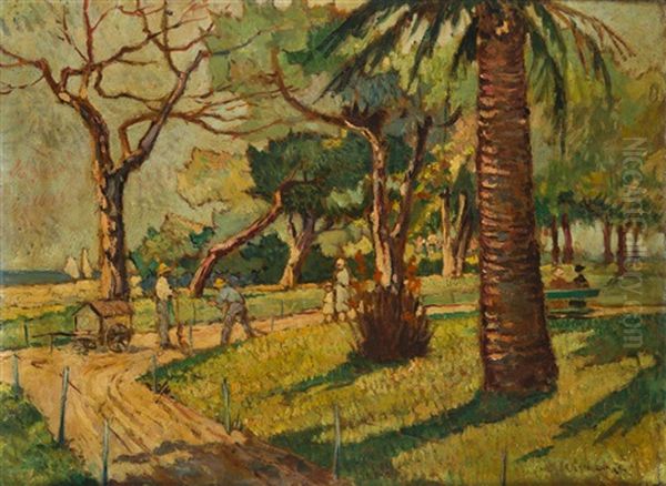 Al Parco Oil Painting by Ulvi Liegi (Luigi Levi)