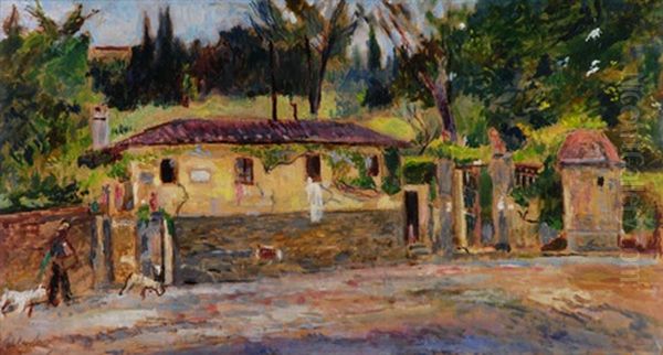 La Casetta Del Giardiniere Oil Painting by Ulvi Liegi (Luigi Levi)