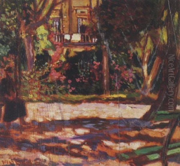 Livorno, Luci E Colori All'ardenza, 1921 Oil Painting by Ulvi Liegi (Luigi Levi)