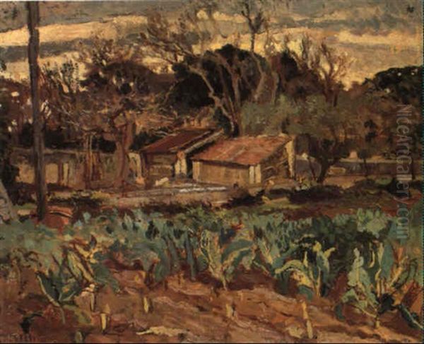 Orti Livornesi Oil Painting by Ulvi Liegi (Luigi Levi)