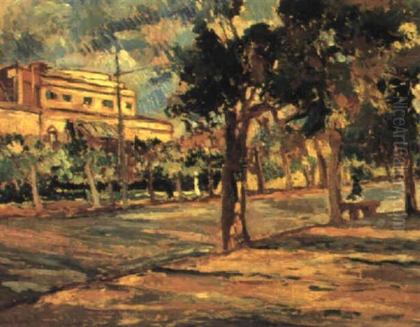 Viale D'ardenza Oil Painting by Ulvi Liegi (Luigi Levi)