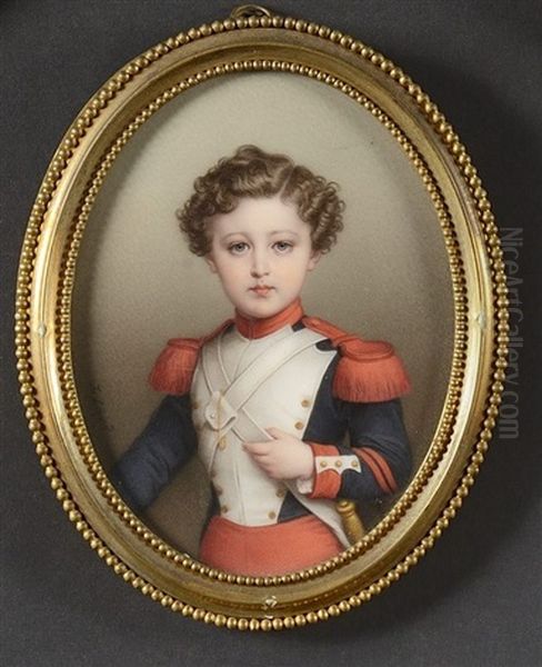 Exceptionnelle Miniature Figurant Le Prince Imperial by Sophie Lienard