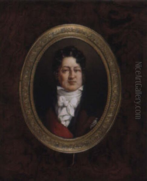 Brustbild Des Louis Philippe (paris 1773-1850 Claremont) Oil Painting by Sophie Lienard