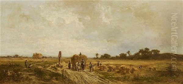 A Summer Day Near Munich Ii Oil Painting by Adolf Heinrich Lier