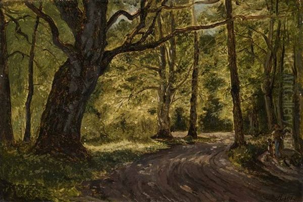 Waldweg by Adolf Heinrich Lier