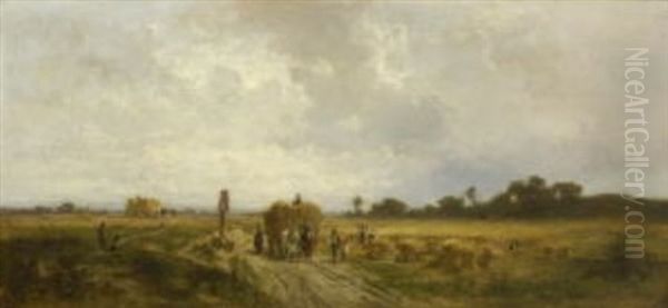 Ein Sommertag Auf Der Hochebene Bei Munchen Ii Oil Painting by Adolf Heinrich Lier