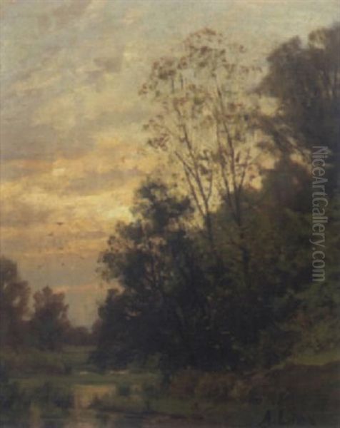 Teichlandschaft Oil Painting by Adolf Heinrich Lier