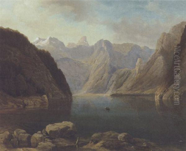 Bergsee by Adolf Heinrich Lier