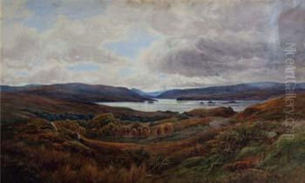 Lakeland View Oil Painting by W.E. Benger