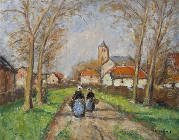 Ruckkehr Aus Dem Dorf Oil Painting by Helmuth Liesegang